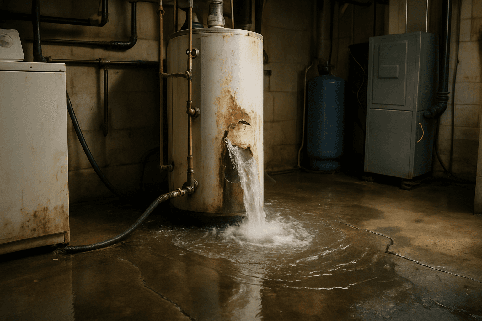 Water Heater Burst or Leaking? Do These 6 Things Immediately