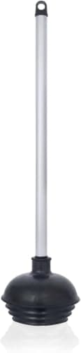NEIKO 60166A All-Angle Toilet Plunger (4-Step Cup, Aluminum Handle, Black)
