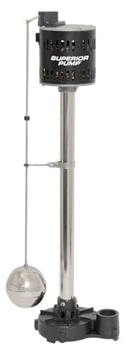 Superior Pump 92551 1/2 HP Cast Iron Pedestal Pump (Up to 3,600 GPH, 1-1/2 in NPT Discharge)