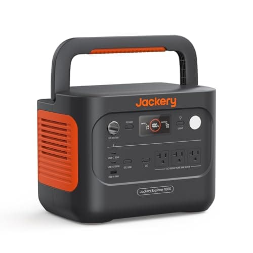 Jackery Explorer 1000 v2 Portable Power Station (1,070 Wh, 1,500 W AC, 3,000 W Surge)