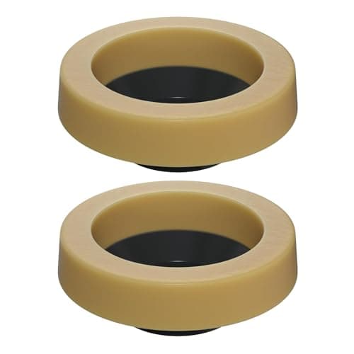 Hibbent Extra-Thick Toilet Wax Rings with Polyethylene Flange (3 in and 4 in, 2-Pack)