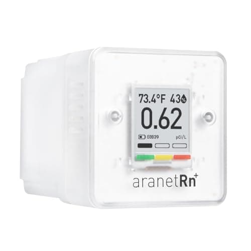 Aranet Radon Plus Radon Detector (10-Minute Readings, 2 AA Batteries, E-Ink Display)