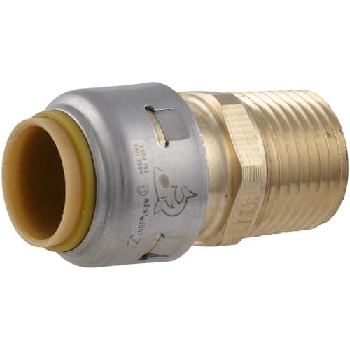SharkBite Max 1/2 in MNPT Push-to-Connect Adapter UR120A (Push to 1/2 in Male Thread)