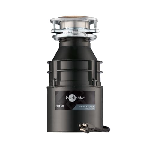 InSinkErator Badger 5XP 3/4 HP Continuous Feed Garbage Disposal with Power Cord (Quick Lock Mount)