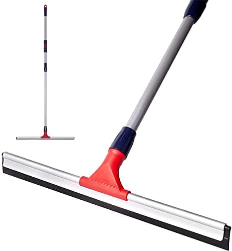DSV Standard 24 in Professional Floor Squeegee (Silicone Blade, 30–57 in Telescopic Handle)
