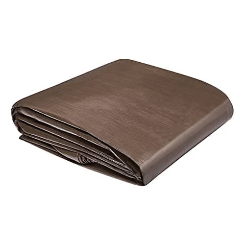 Amazon Basics 10 Mil Poly Tarp (20 x 20 ft, Brown/Silver)