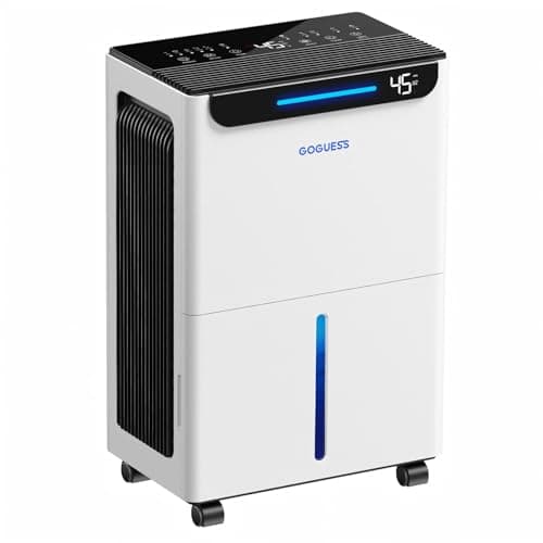 GoGuess YC3D12-PRO 34 Pint Compressor Dehumidifier (TURBO Clothes Drying, Drain Hose)