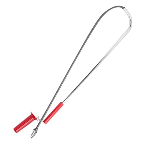 PlumbCraft 3 Ft Toilet Auger (3/8 in Steel Cable, Rubber Bowl Guard)