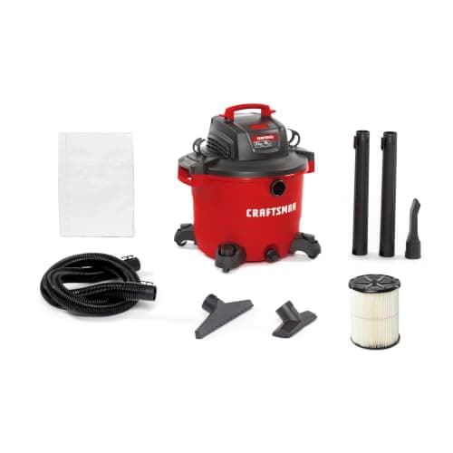 CRAFTSMAN CMXEVBE17595 16 Gallon 6.5 Peak HP Wet/Dry Vac (Oversized Drain)