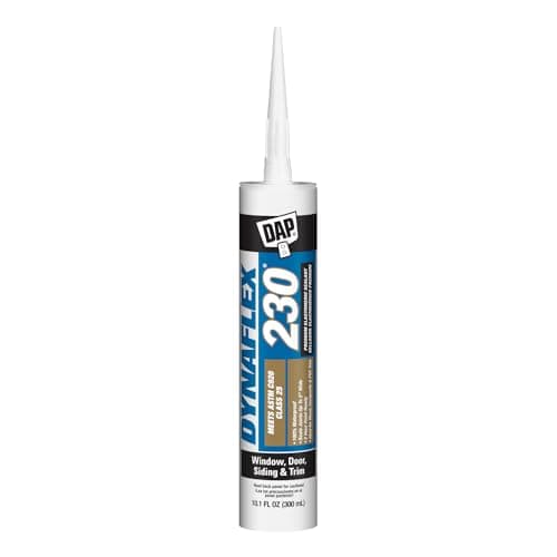 DAP Dynaflex 230 Pro Elastomeric Sealant, 10.1 oz (White WT099, Paintable in 2 Hours, Joints up to 2 in)