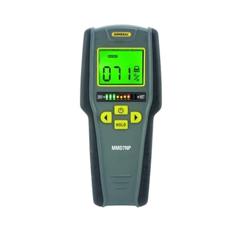General Tools MMD7NP Pinless Moisture Meter (Reads to 3/4 in Deep, Softwood and Hardwood Scales)