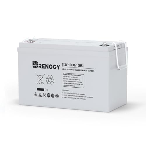 Renogy 12V 100Ah Deep Cycle AGM Battery (Stated -4°F to 140°F Discharge Range, Parallel up to 4)