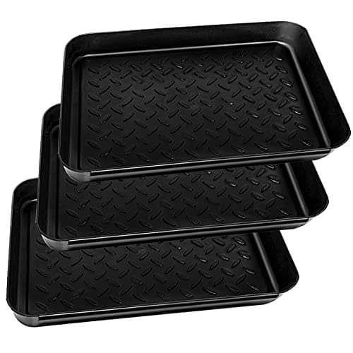 Emsiok Plastic Under Sink Drip Trays 13.8 x 10.8 in (3-Pack, Interlocking)