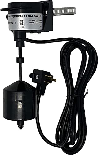 PumpSpy 10 ft Vertical Replacement Float Switch (Piggyback Plug, 10 A at 120 VAC)