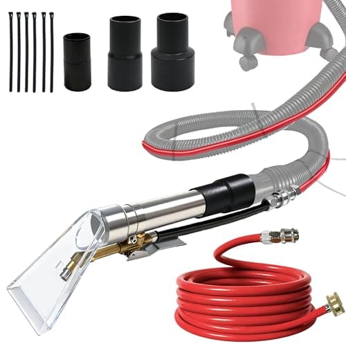 Happy Tree Shop Vac Extractor Hose Kit (Fits 1-1/4, 1-7/8 and 2-1/2 in Hoses, Clear Head)