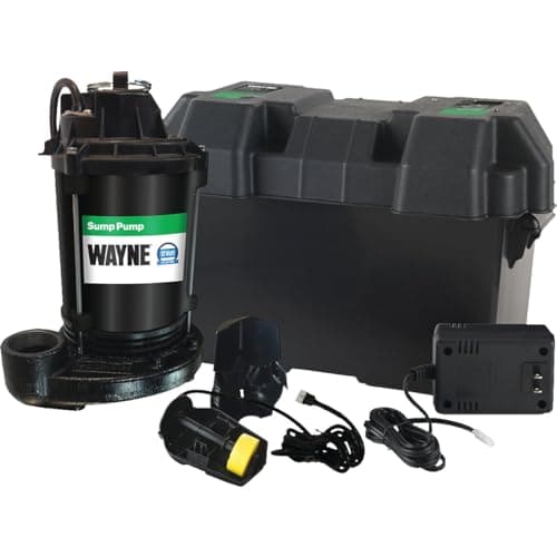 Wayne ESP25n 12 Volt Battery Backup Sump Pump (1,680 GPH at 10 ft, Coated Steel)