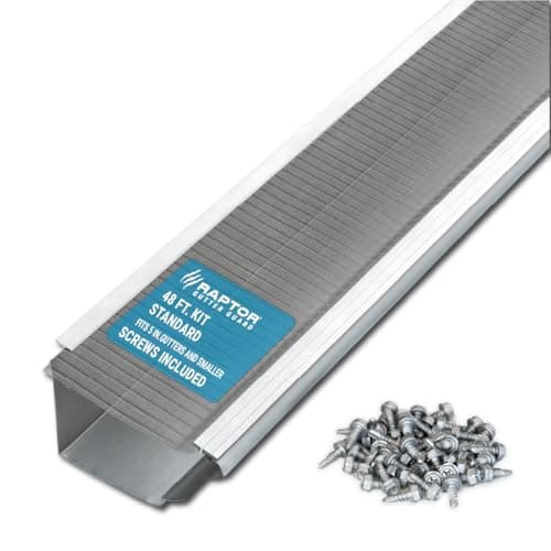 Raptor 5 in Stainless Steel Micro-Mesh Gutter Guard (48 ft Kit, Screws Included)