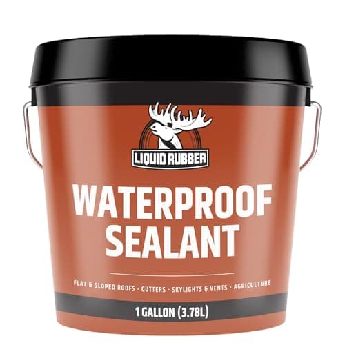 Liquid Rubber Waterproof Sealant, Roof and Gutter Coating (Black, 1 Gallon)