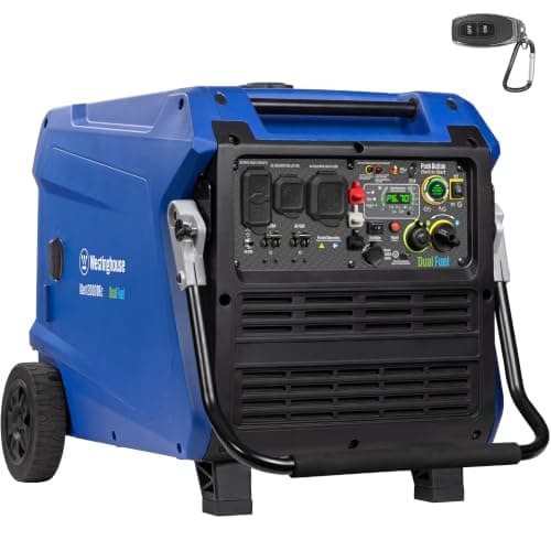 Westinghouse iGen12000DFc Dual Fuel Inverter Generator (9,000 Running Watts, 50A Outlet, CO Sensor)