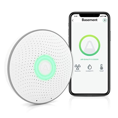 Airthings Wave Radon 2950 Smart Radon Detector (Bluetooth App, Humidity and Temperature, Battery)