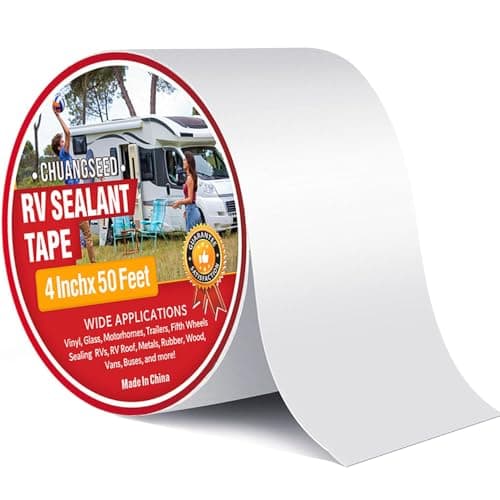 CHUANGSEED Butyl Roof Patch Tape (White, 4 in x 50 ft)