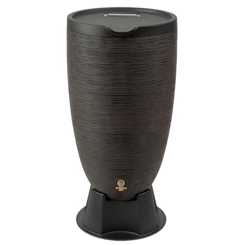 RTS Home Accents 50-Gallon Newport Rain Barrel (Stand and Removable Lid, Bronze)