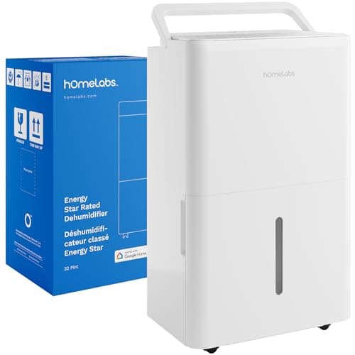 hOmeLabs 32 Pint Dehumidifier (4,500 Sq Ft, 1 Gallon Tank)