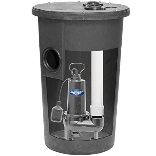 Superior Pump 93015-U Cast Iron Sewage Pump (1/2 HP, 2-Inch Solids, Tethered Float)