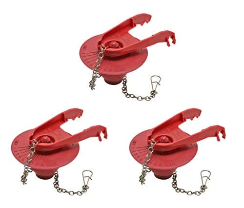 Fluidmaster 502 Universal 2-Inch Toilet Flapper (Adjustable Dial, Microban, 3-Pack)