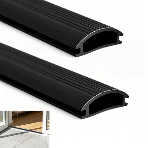 Thrseely Vinyl Replacement Insert for Adjustable Aluminum Thresholds 2-Pack (36 in, 1-5/16 x 3/8 in)