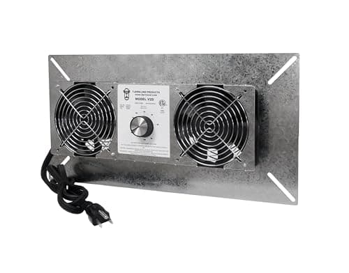 Tjernlund V2D UnderAire Crawlspace Ventilator (220 CFM, 40 W, Dual Fans, Thermostat and Dehumidistat)