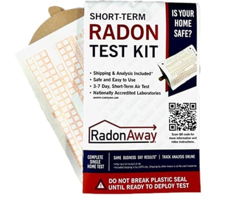 RadonAway Complete Radon Test Kit (Lab Fee and Return USPS Shipping Included)
