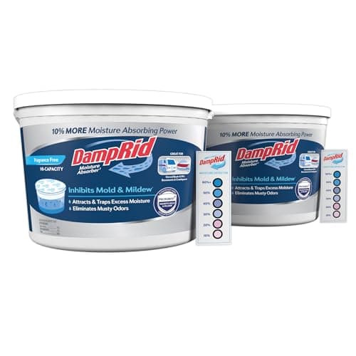 DampRid Hi-Capacity Fragrance Free Moisture Absorber Bucket (2 lb 15.5 oz, 2 Pack)