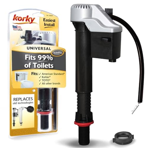 Korky 528 QuietFILL Platinum Toilet Fill Valve (7.75 to 13.5 in, Twist-Lock)