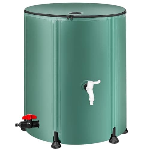 Laspeiraux 53 Gallon Collapsible Rain Barrel (Three-Layer PVC, Mesh Top)