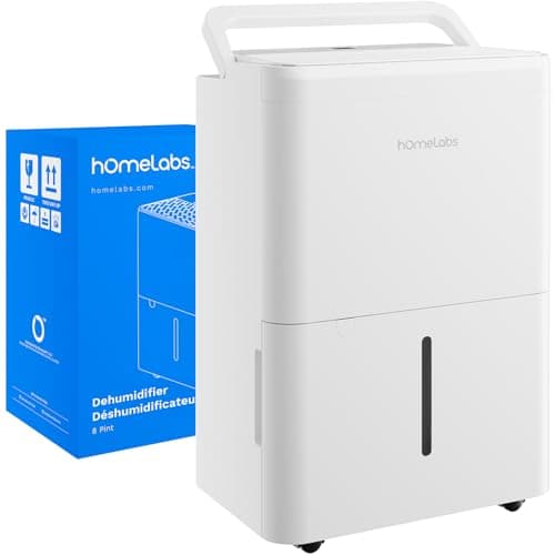 hOmeLabs 8 Pint Dehumidifier (1,800 Sq Ft, 38 dB)