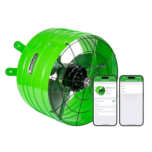 Quietcool AFG SMT ES-3.0 Smart Gable Attic Fan (Up to 2,801 CFM, Thermostat and Humidistat, 3-Speed ECM)