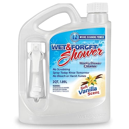 Wet & Forget Shower Cleaner, 64 oz (Weekly No-Scrub Spray, Vanilla Scent, Bleach Free)