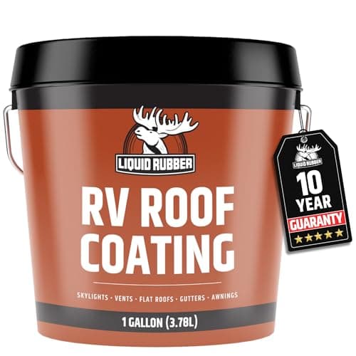 Liquid Rubber RV Roof Sealant Elastomeric Coating (White, 1 gal, Model 14101)