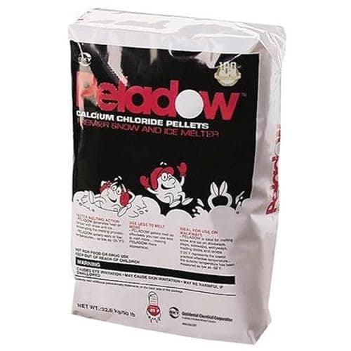 Peladow Calcium Chloride Pellets Snow and Ice Melter, 50 lb (Rated to -25°F)