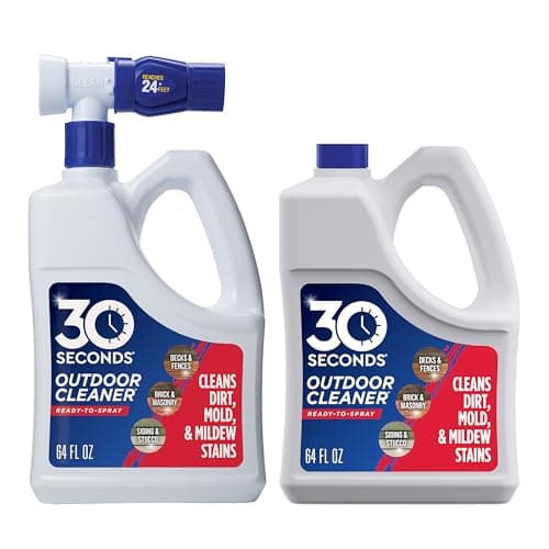 30 SECONDS Outdoor Cleaner, 2-Pack with Hose End Sprayer (Spray On, Hose Off)