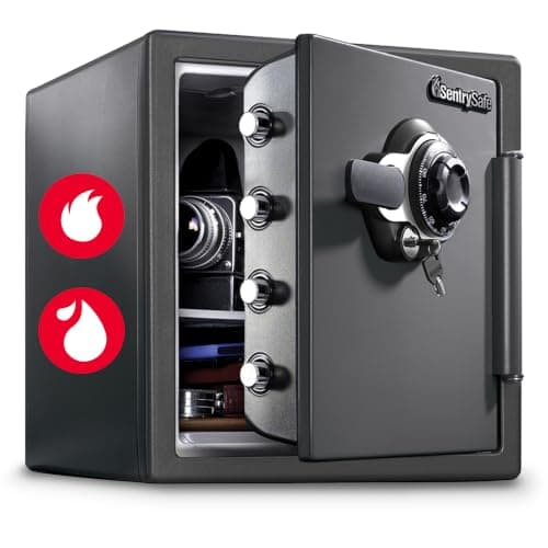 SentrySafe SFW123DSB 1.23 cu ft Fireproof Waterproof Safe (Dial Combination, 1 Hour at 1,700°F, 24 Hours in 8 in of Water)