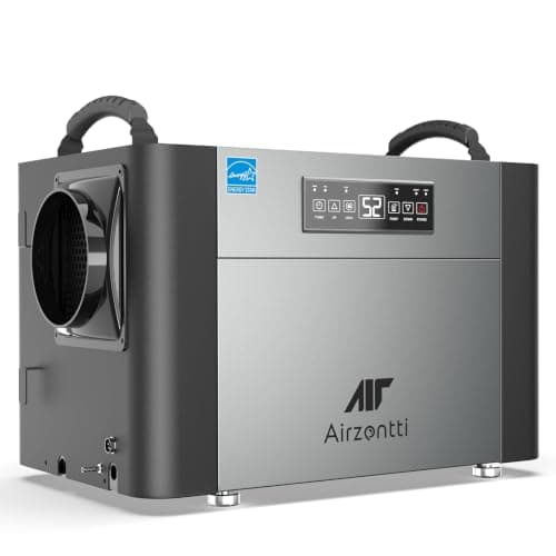 Airzentti 155 Pint Commercial Dehumidifier with Pump (70 Pints/Day AHAM, 220 CFM, 6 in Duct Collar)