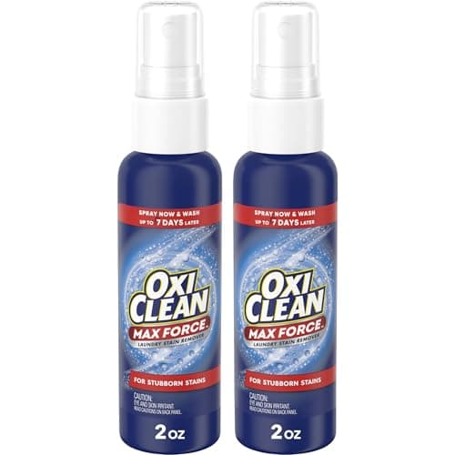 OxiClean Max Force Laundry Stain Treater Spray, 2 fl oz 2-Pack (Color-Safe, No Chlorine Bleach)