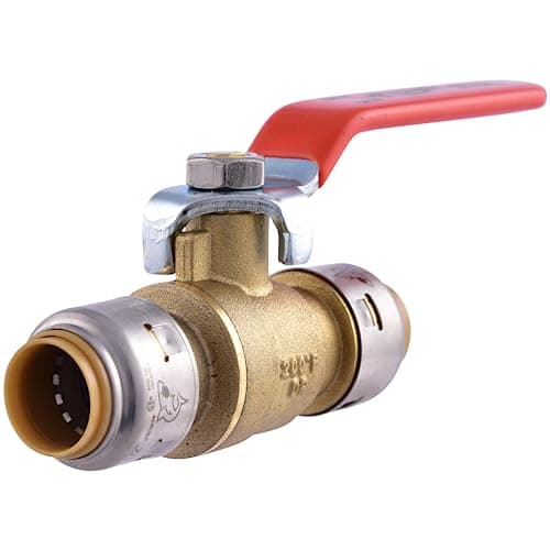 SharkBite Max 1/2 in Push-to-Connect Ball Valve UR22222 (Brass, Push Ends Both Sides)