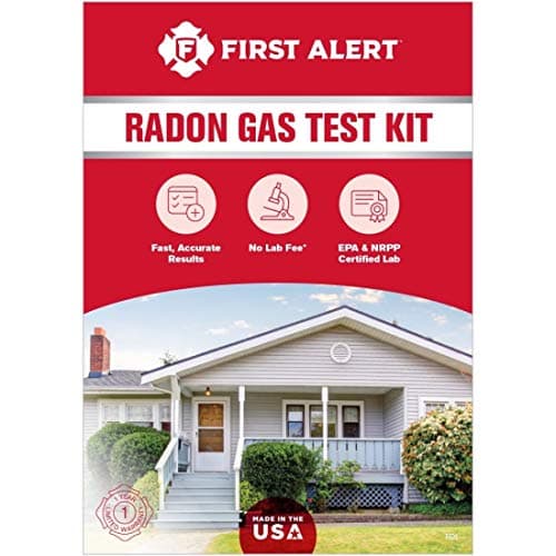 First Alert RD1 Radon Gas Test Kit (Mail-In, Lab Fees Included Except NJ State Fees)