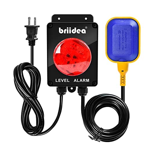Briidea High Water Alarm with 10 ft Float Switch (110 dB, IP67 Enclosure, Indoor/Outdoor)