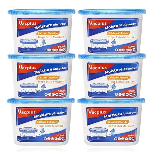 Vacplus Fragrance Free Moisture Absorber Boxes (10.5 oz, Calcium Chloride)