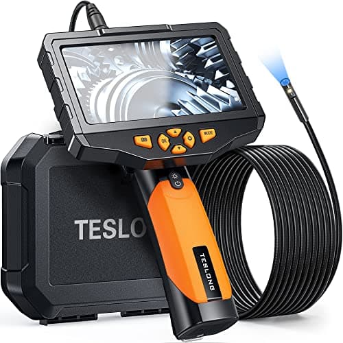 Teslong NTS300 5 in Dual-Lens Borescope (8 mm Probe, 16.5 ft Cable, Front and Side Cameras)
