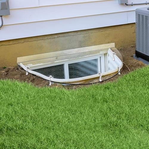 Vercraft Clear Polycarbonate Window Well Cover with Mounting Clips (40 x 18 in)